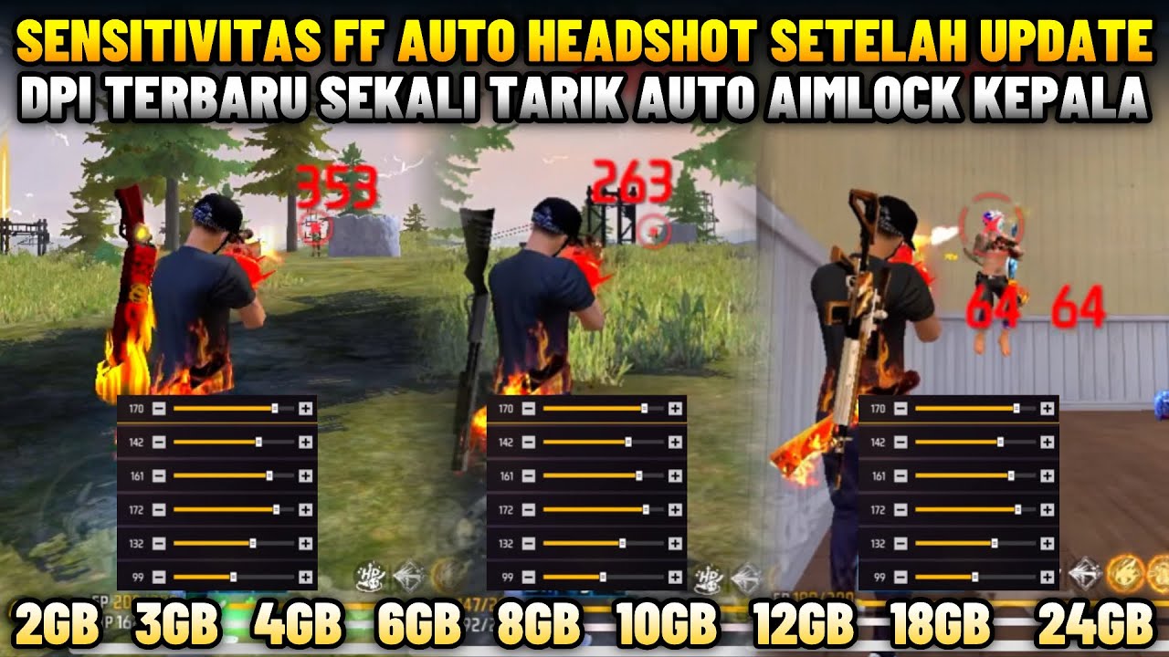 SEKALI TARIK LANGSUNG HEADSHOT⁉️⚙️SETTINGAN SENSITIVITAS AUTO HEADSHOT & DPI TERBARU SETELAH UPDATE