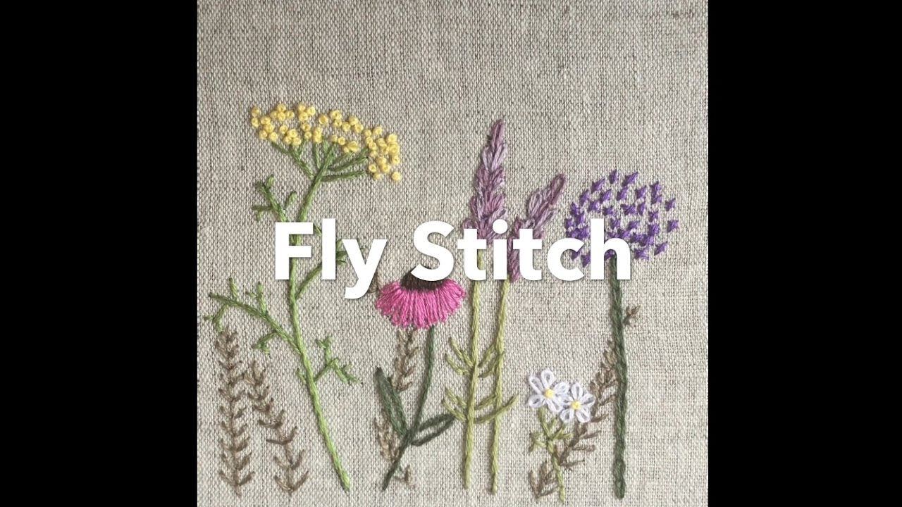 Embroidery Tutorial - Fly Stitch | Chrissie Crafts