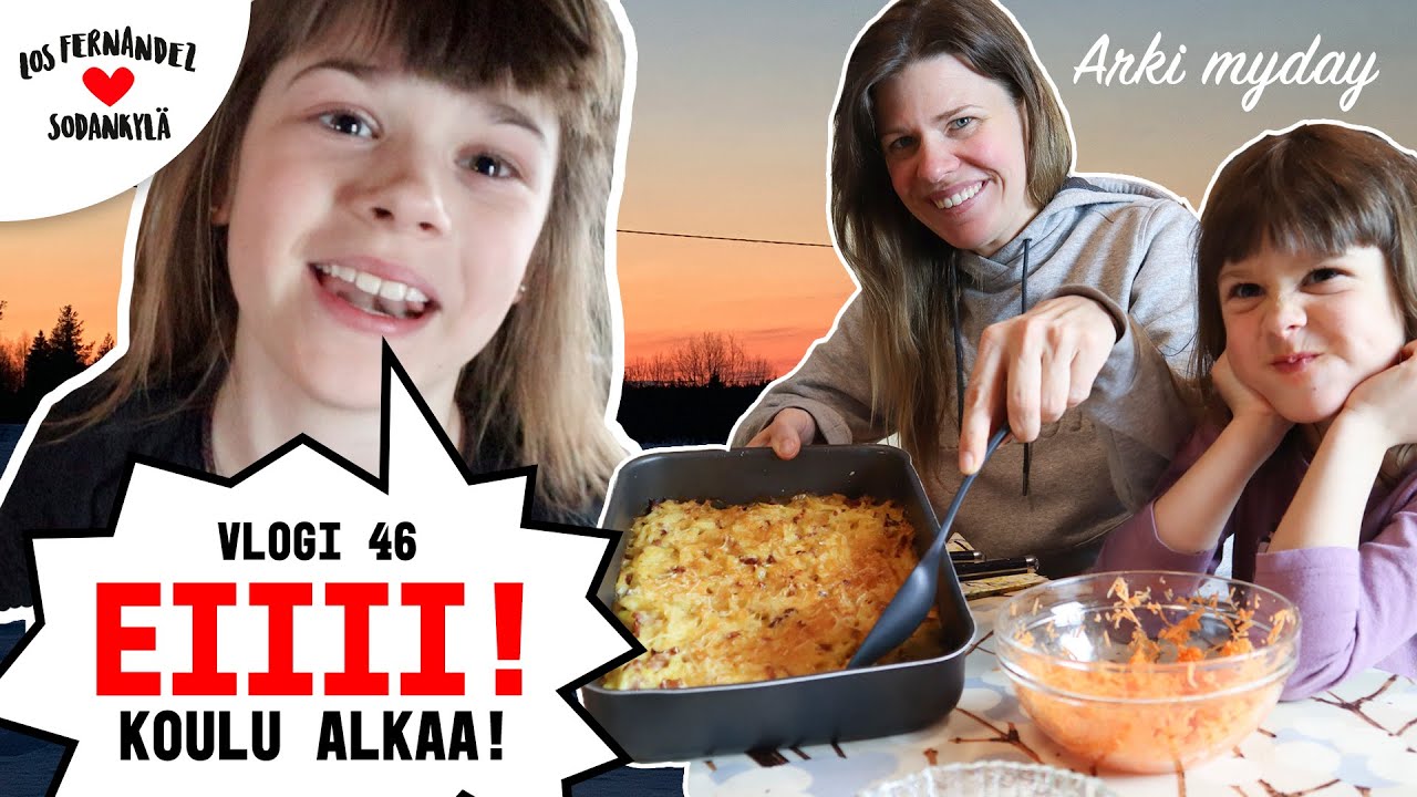 MY DAY: MEIDÄN ARKI ON YHTÄ KAAOSTA - ESITELLÄÄN PÄIVÄN RUOAT! #vaihtovuosisodankylässä vlogi 46