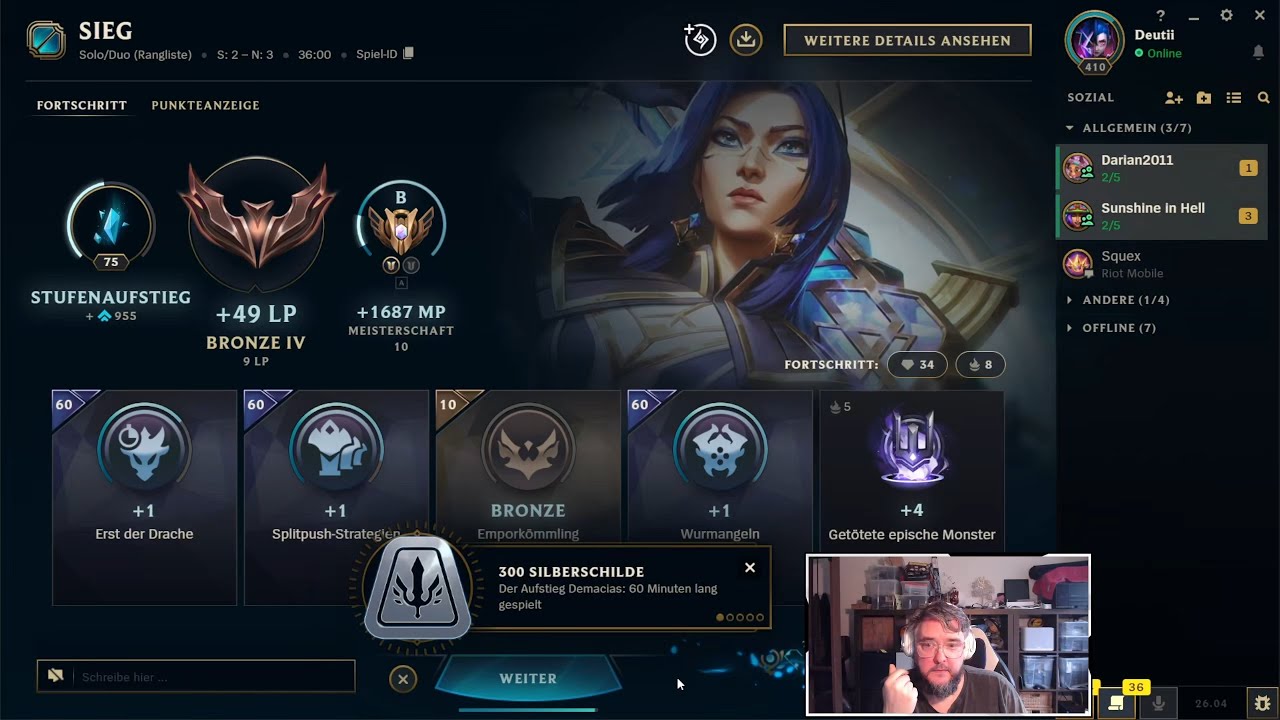 League of Legends | SOLO/DUO (RANGLISTE) | Caitlyn | B | 22.02.2026 | 2