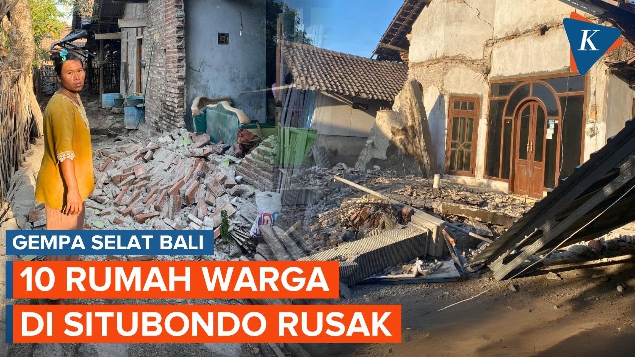 10 Rumah Warga di Situbondo Rusak akibat Gempa Bumi Selat Bali
