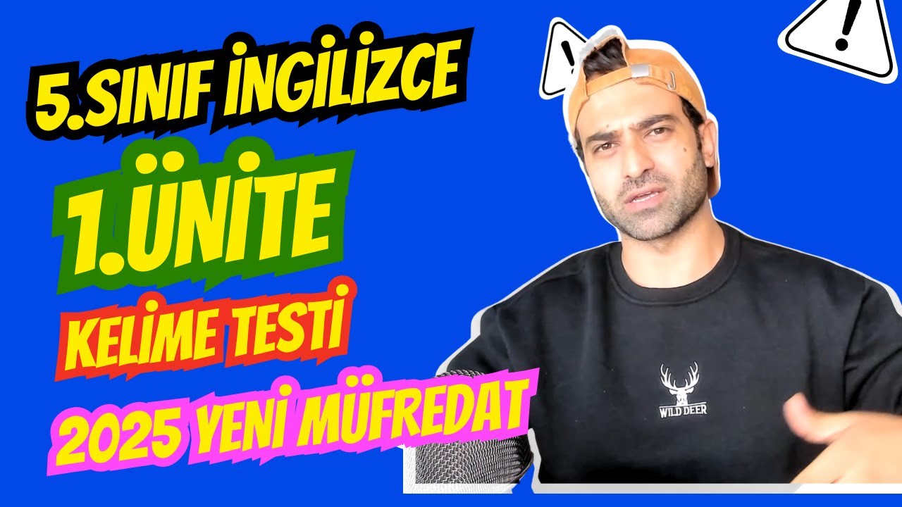 5.SINIF İNGİLİZCE 1.ÜNİTE KELİME TESTİ | YENİ MÜFREDAT 2025