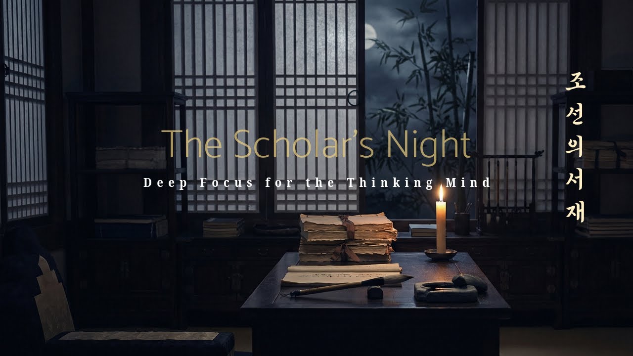 [Scholar’s Night] 🕯️ Sustained Focus at the Scholar’s Desk | 이어지는 사유 | Korean Dark Academia Ambient