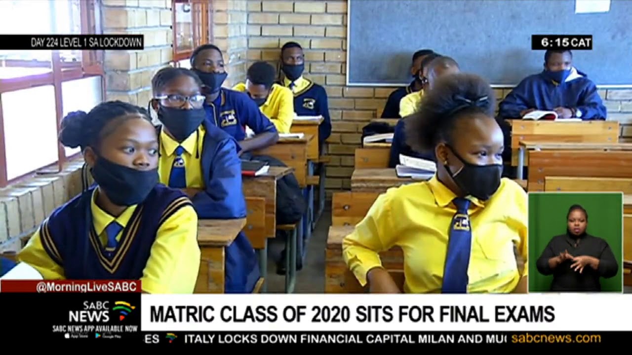 Matric class of 2020 sits for final exams