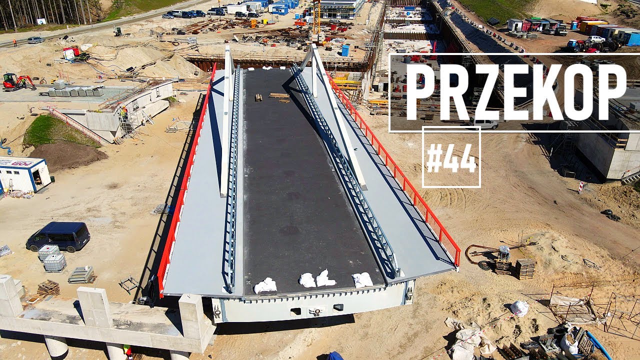 Pierwszy OBRÓT mostu południowego | Budowa Przekopu Mierzei Wiślanej | Maj 2021