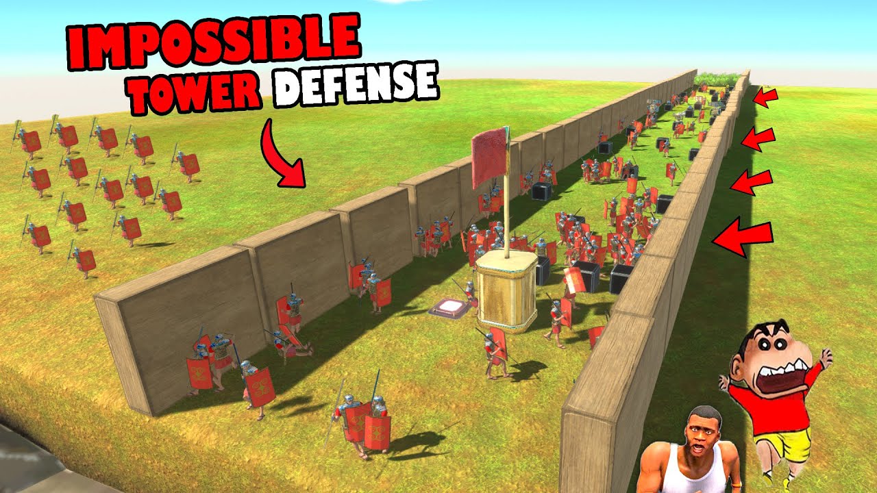 TOWER DEFENSE but in ANIMAL REVOLT BATTLE SIMULATOR All Weapon and ALL UNITS with SHINCHAN and CHOP