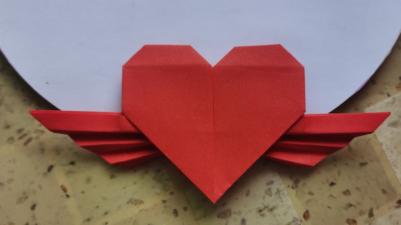 Easy Origami Heart with Wings | Step-by-Step Tutorial Easy Origami   #Origami  #Cute Craft