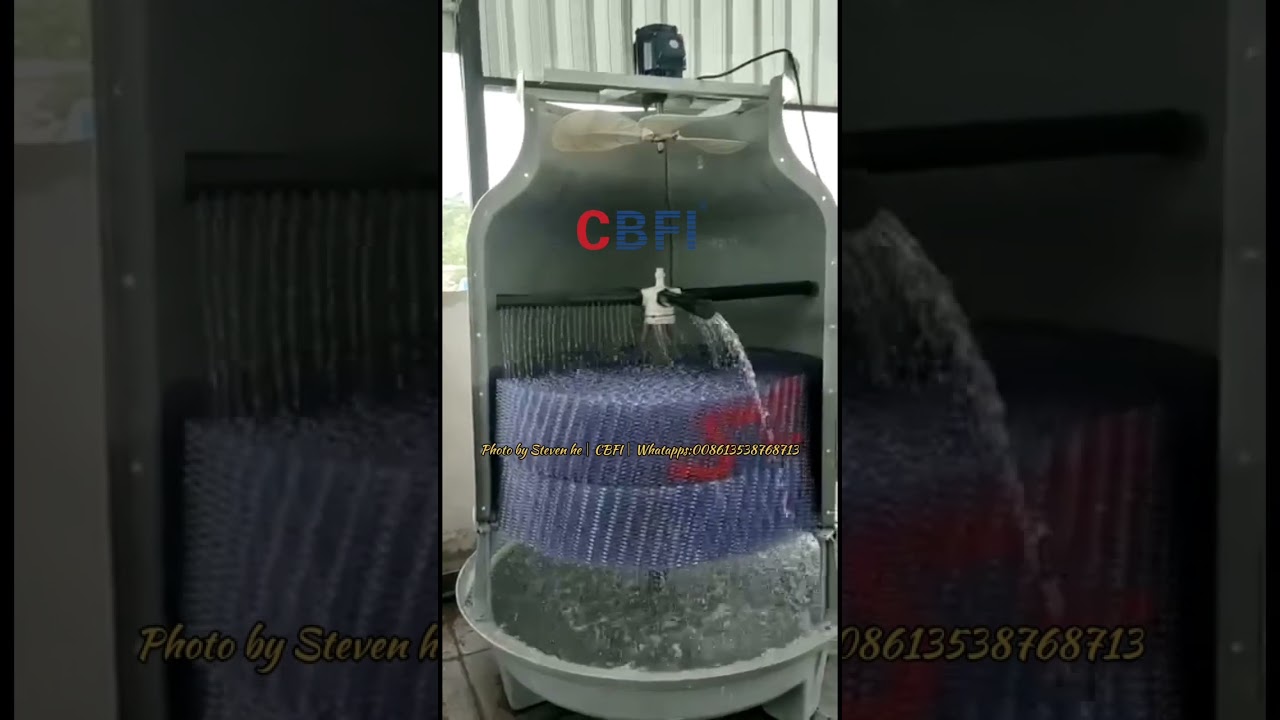 how heat exchange is taking place inside a water cooling tower