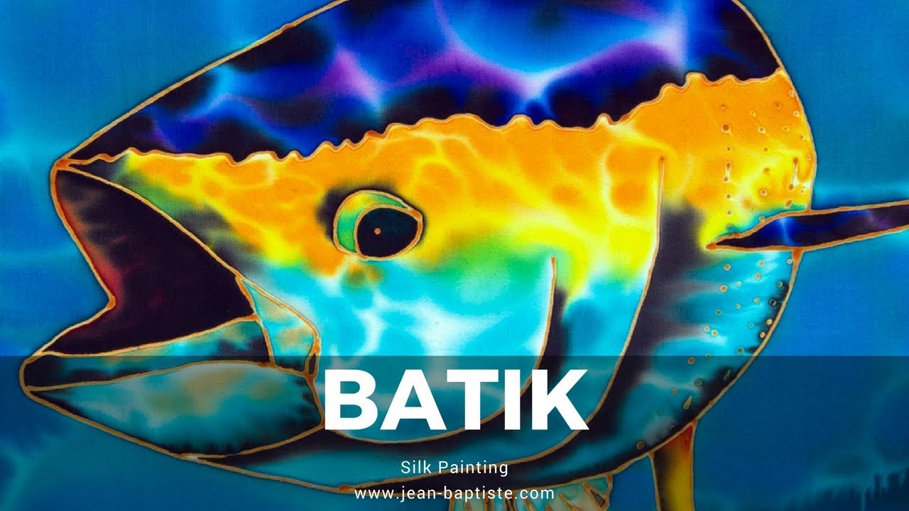 BATIK SILK PAINTING WITH JEAN-BAPTISTE - FINE ART - TUNA