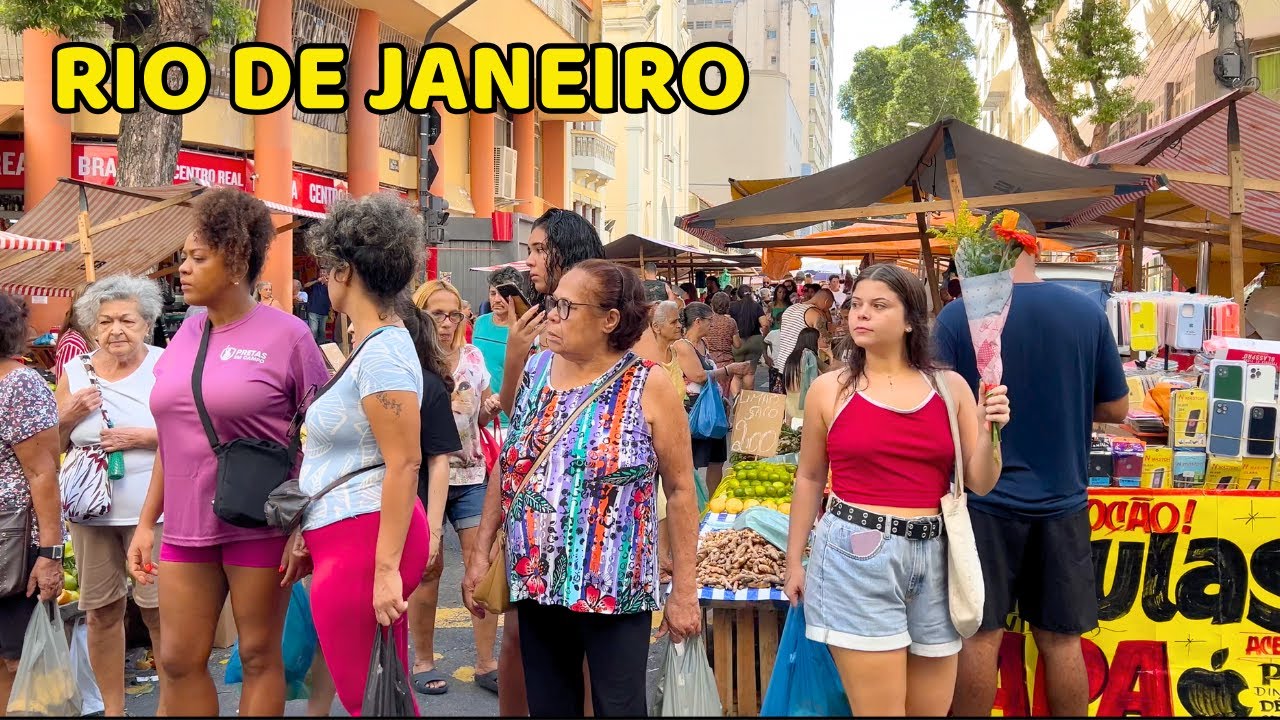 Saturday of Sun Through the Streets of Rio de Janeiro | Brazil 🇧🇷【4K】2024