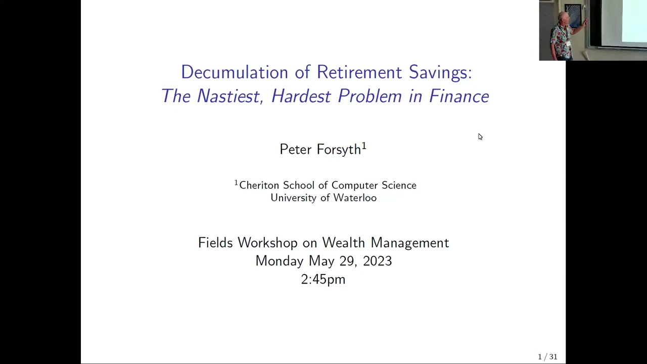 A Stochastic Control Approach to Defined Contribution Plan Decumulation...