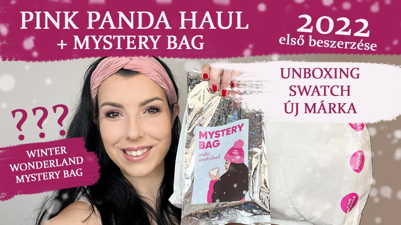 PINK PANDA HAUL + Winter Wonderland MYSTERY BAG - 2022 első beszerzése  //Unboxing, Swatch//