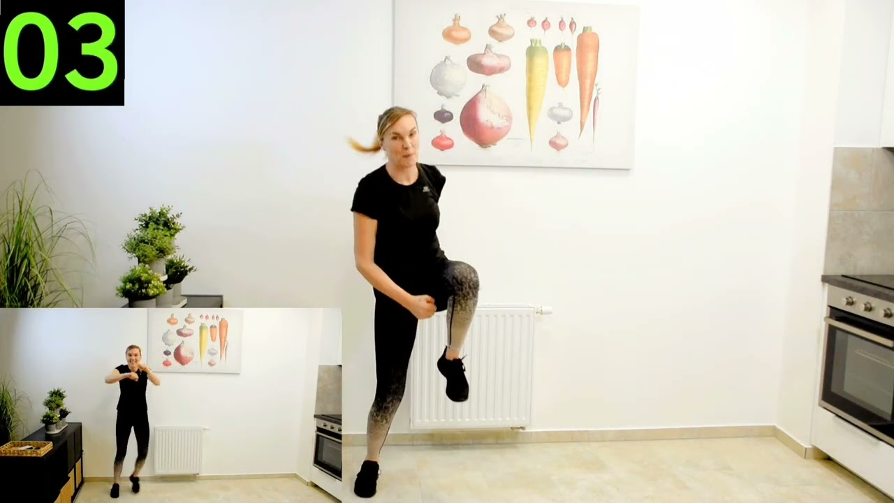 🔥Töltsd fel magad energiával 2. ➡️Lépegetős kardió edzés otthonra 40 felett, ugrálás nélkül
