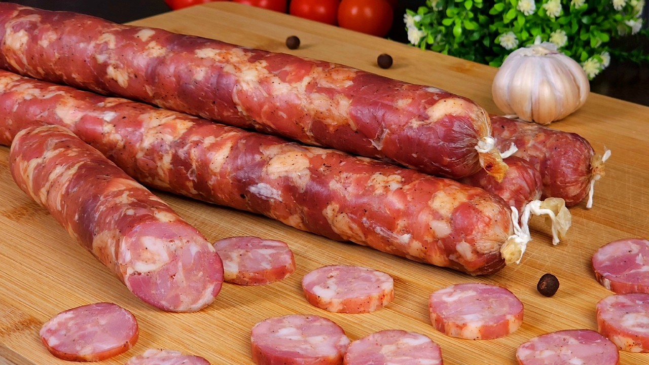 Как приготовить колбасу дома! Это самая вкусная домашняя колбаса!