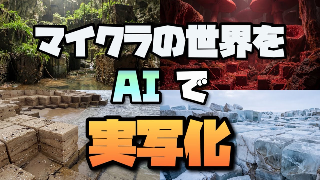 【AI動画】マインクラフトの世界を実写化“Live-action Minecraft world”