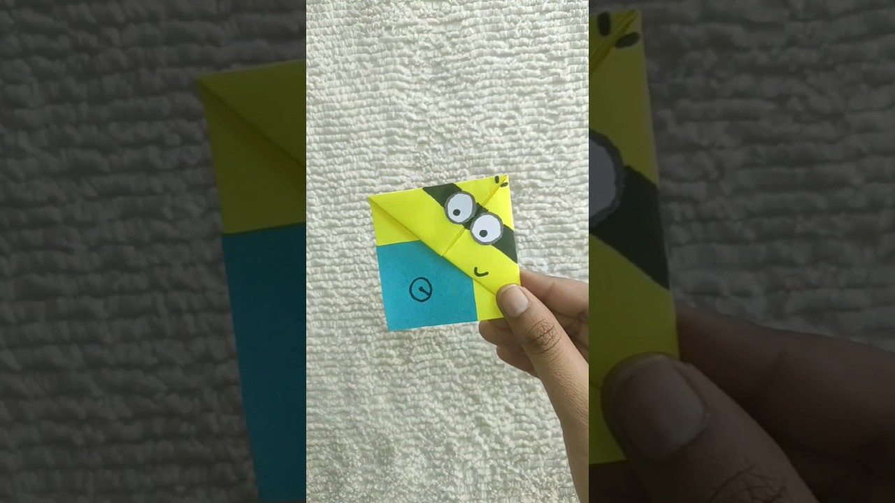 Cute Minion Bookmark #bookmarks #craft #diy #shorts #novisha art and craft
