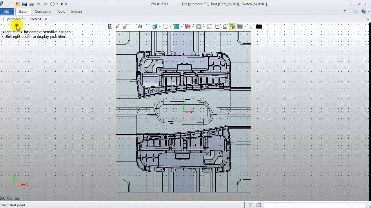Mold tutorial for ZW3D 2013 - 2. Create slide and lifter
