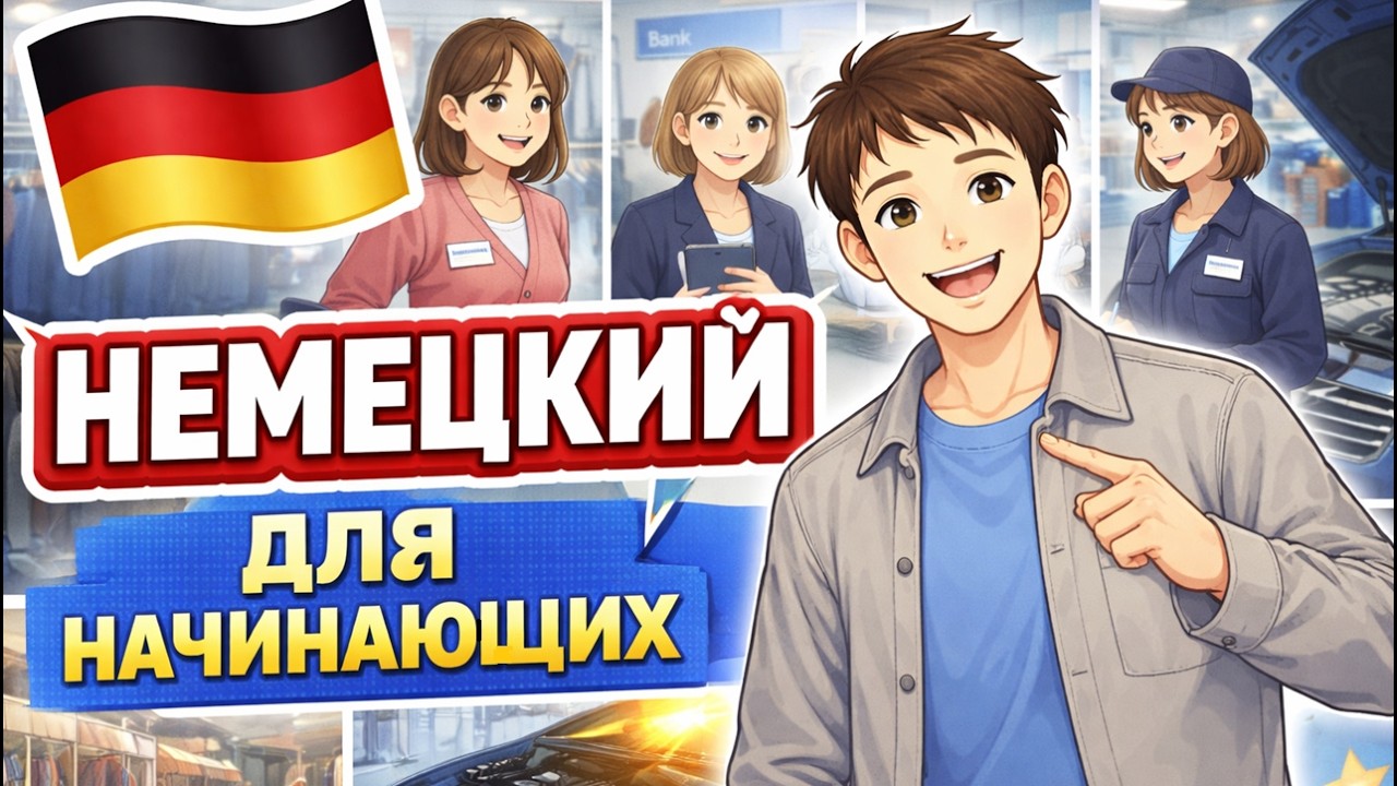 Немецкий язык для начинающих A1.  6 реальных диалогов из жизни в Германии