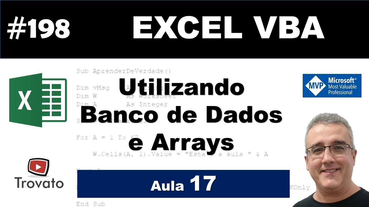 #198 - Excel VBA - Importar do Banco de Dados para Array - Aula 17 - Método 6