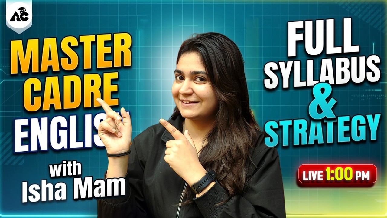Master Cadre English 2026 | Syllabus & Strategy Explain By Isha Mam