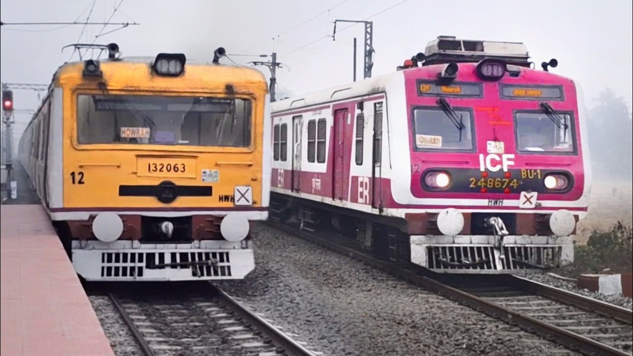 Modern & Old Model Different Types EMU Local Trains Spotting at Chilled Winter 🥶 Morning | IR