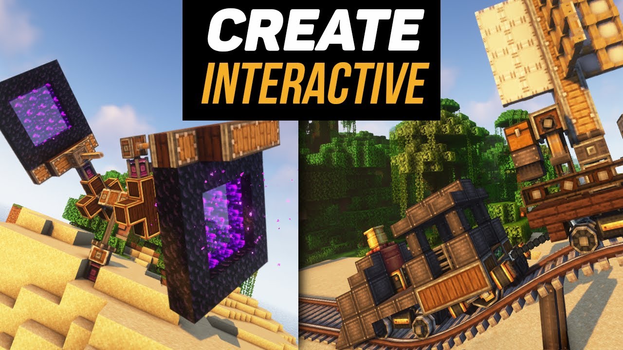 Гайд по Create Interactive 1.18.2-1.20.1 Новые поезда, подшипники и физика (minecraft java)