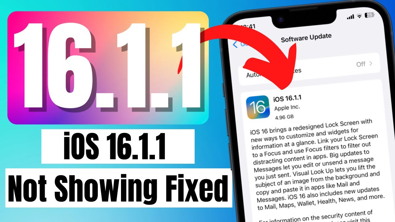 How To Fix iOS 16.1.1 Not Showing on iPhone | Install iOS 16.1.1 on iPhone & iPad