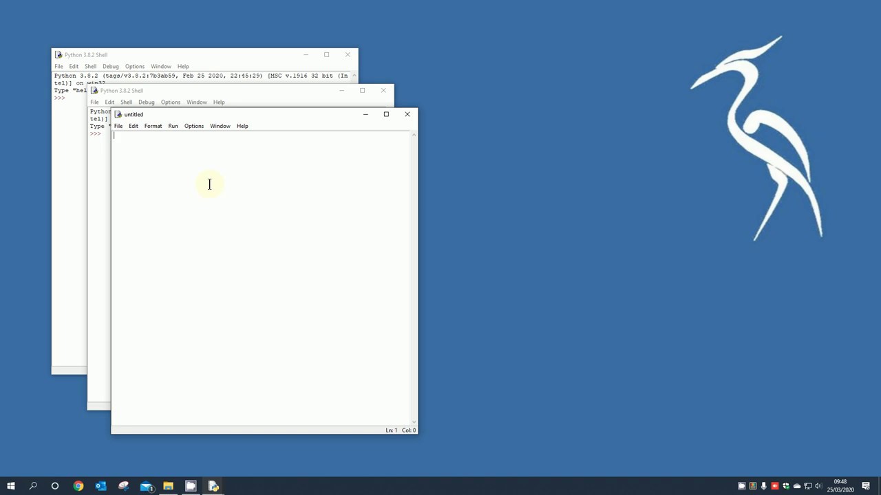 Python: How to open the Python Editor window from the Python Shell