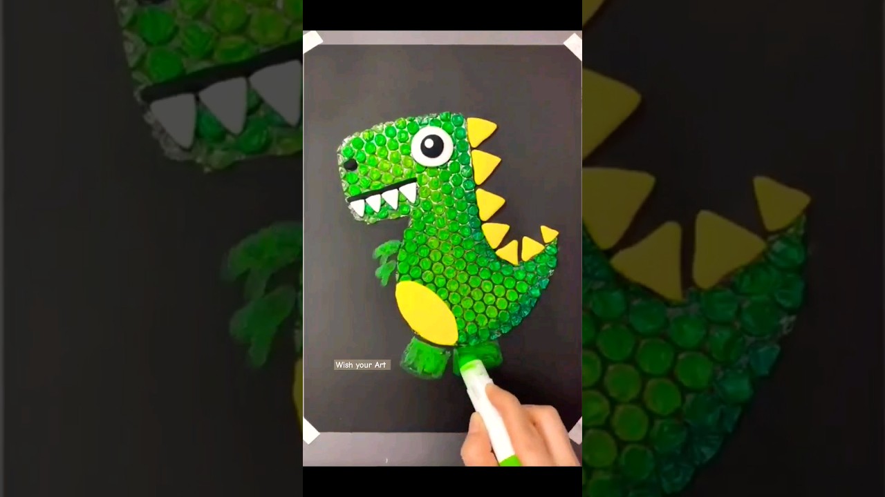 Bubble wrap #craftideas #satisfying #shortsfeed #crocodile #easytomake