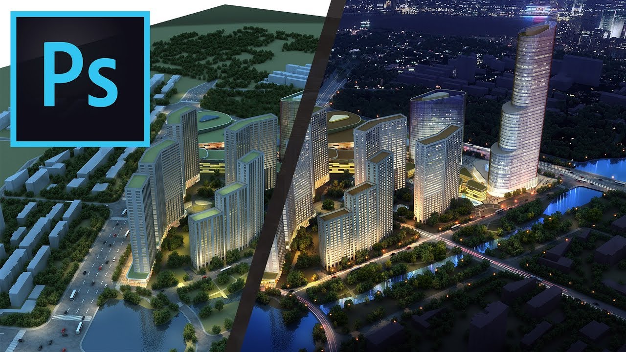 Photoshop Post Production Tutorial - Architecture Visualization