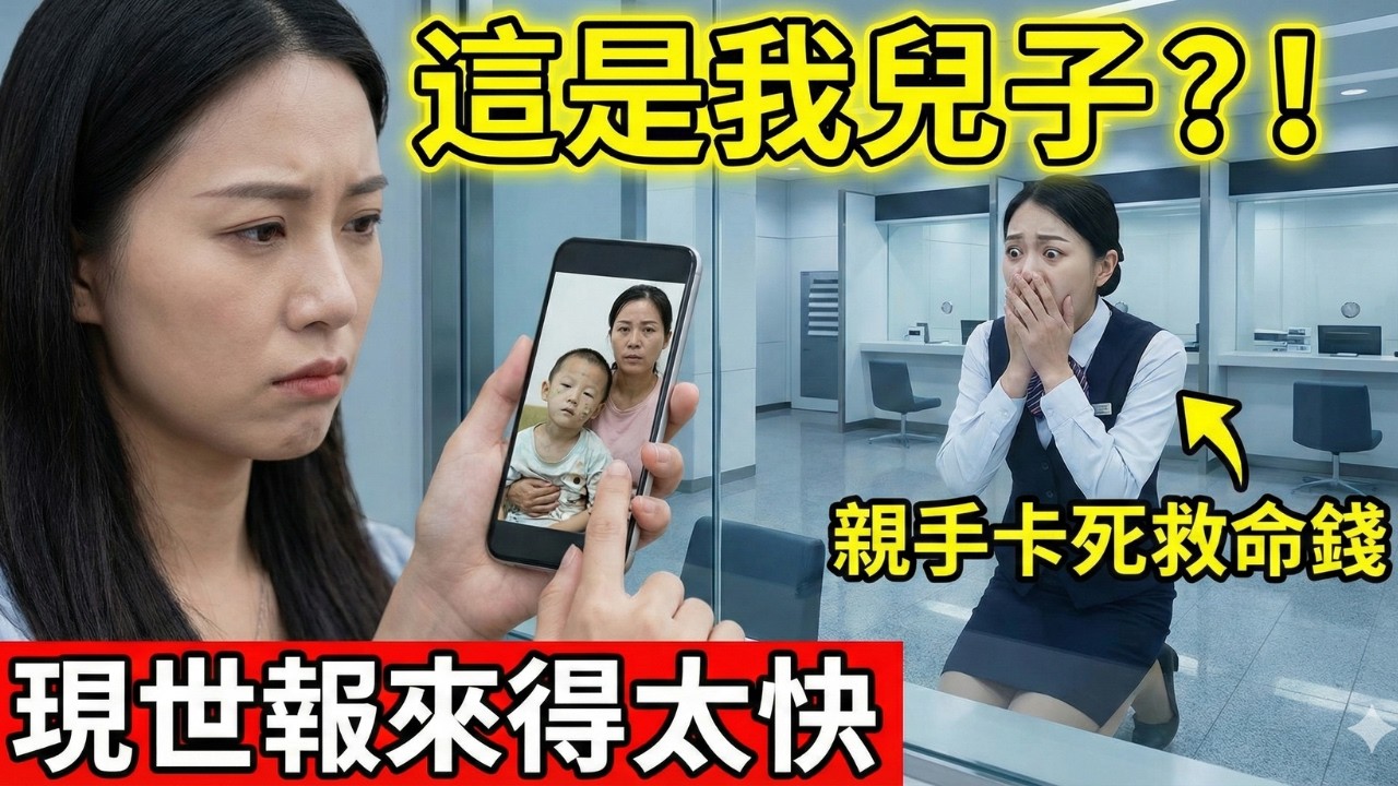 刁難客戶取60萬救命錢，囂張櫃員硬要「證明你是你」！下一秒看清手機裡的照片，她瞬間崩潰跪地：那是我兒子！