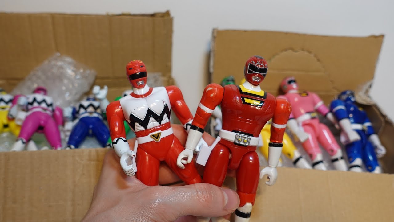 Распаковка лота фигурок Power Rangers — Turbo и Lost Galaxy