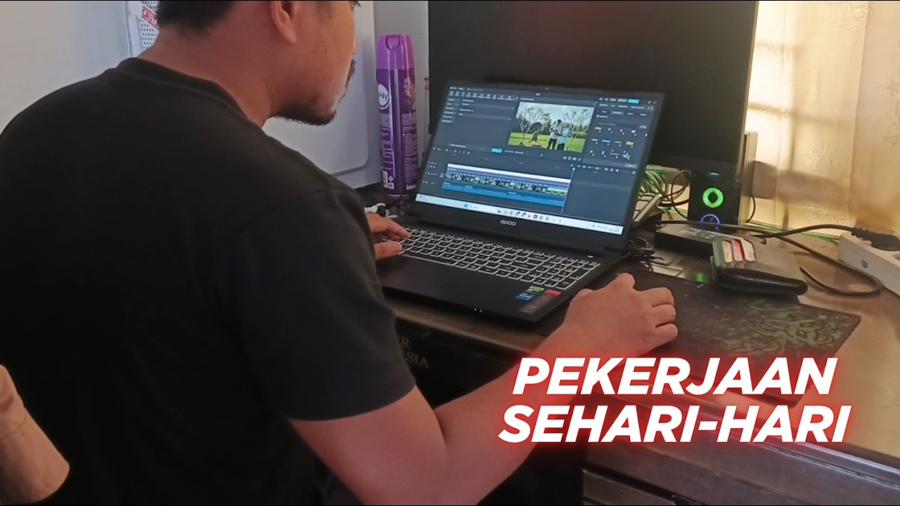 Kegiatan Mengedit Konten Setiap Hari Menggunakan CapCut: Suasana Fokus dan Tenang