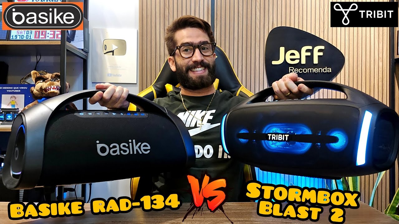 DUELO DE GIGANTES! BASIKE BA-RAD134 300W Vs TRIBIT STORMBOX BLAST 2 200W: Qual caixa de som COMPRAR?