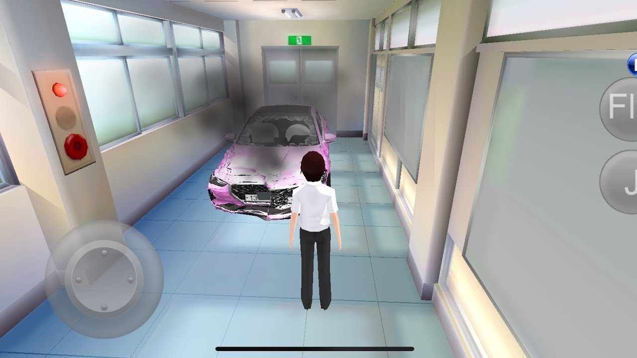 Crashed Pink Mercedes G63 in school building Part 2 in 3D driving class #gaming 