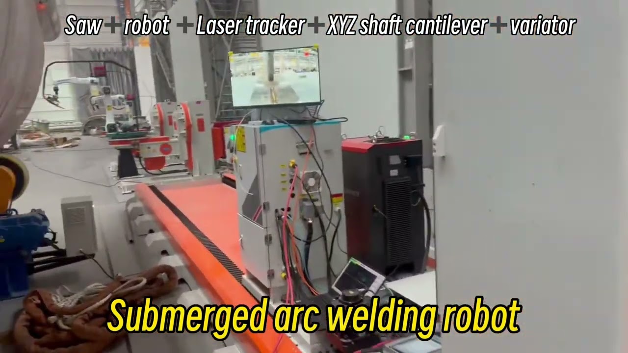 #sawrobot Submerged arc welding robot welding stainless steel barrel