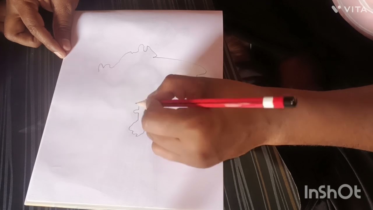 How to draw India map with states | India ap drawing easy | India map pointing in English 