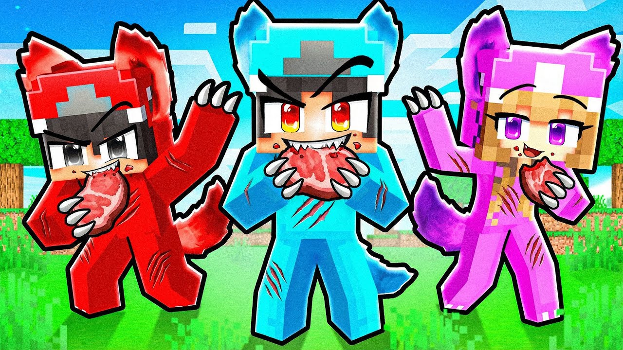 Playing as a BABY DIREWOLF in Minecraft!