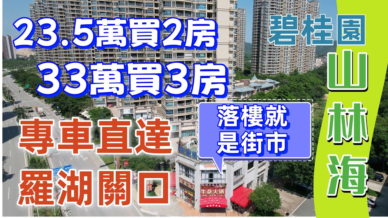 【2024年十里銀灘-2手盤 】十里銀灘山林海 下樓就是街市 專車直達羅湖關口 |23.5萬 買2房 | 33萬 買3房 #十里銀灘山林海