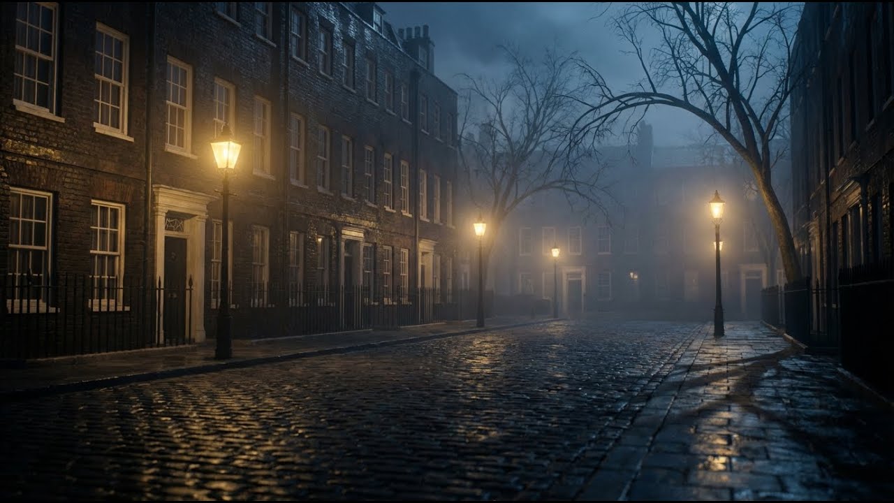 Rainy Victorian Street at Night | ASMR Rain Sounds LIVE
