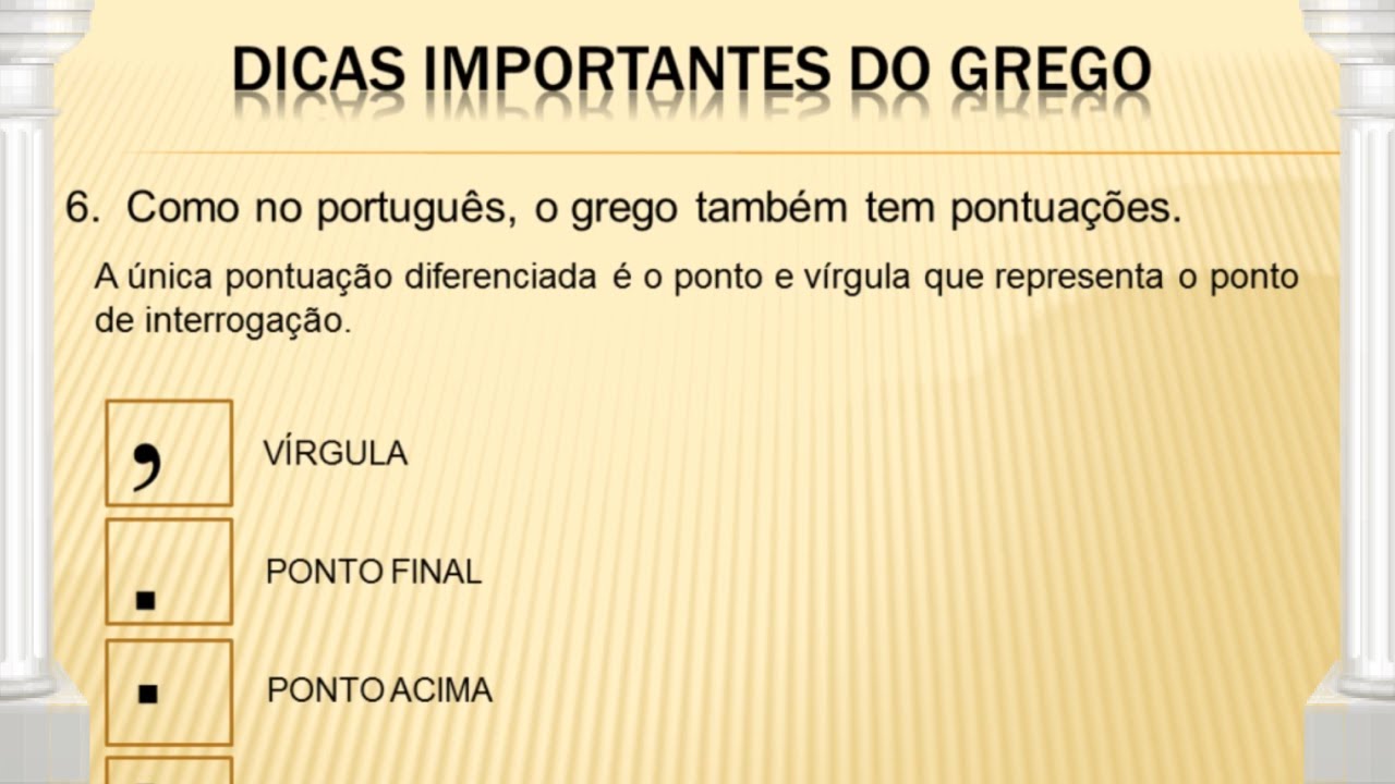 Aula 7 - Introdução ao Grego Koiné (Dicas Importantes do Grego)