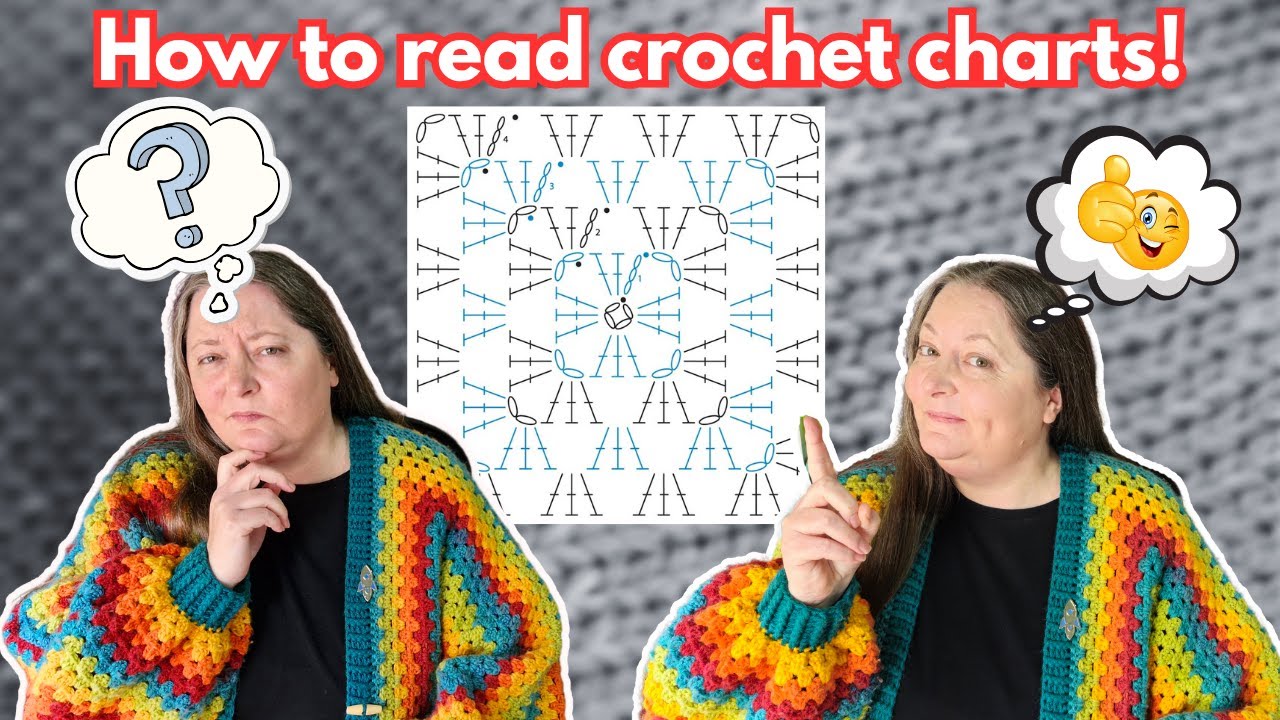 How to read a crochet chart / graph -  Beginner-Friendly Tutorial 🧶😊