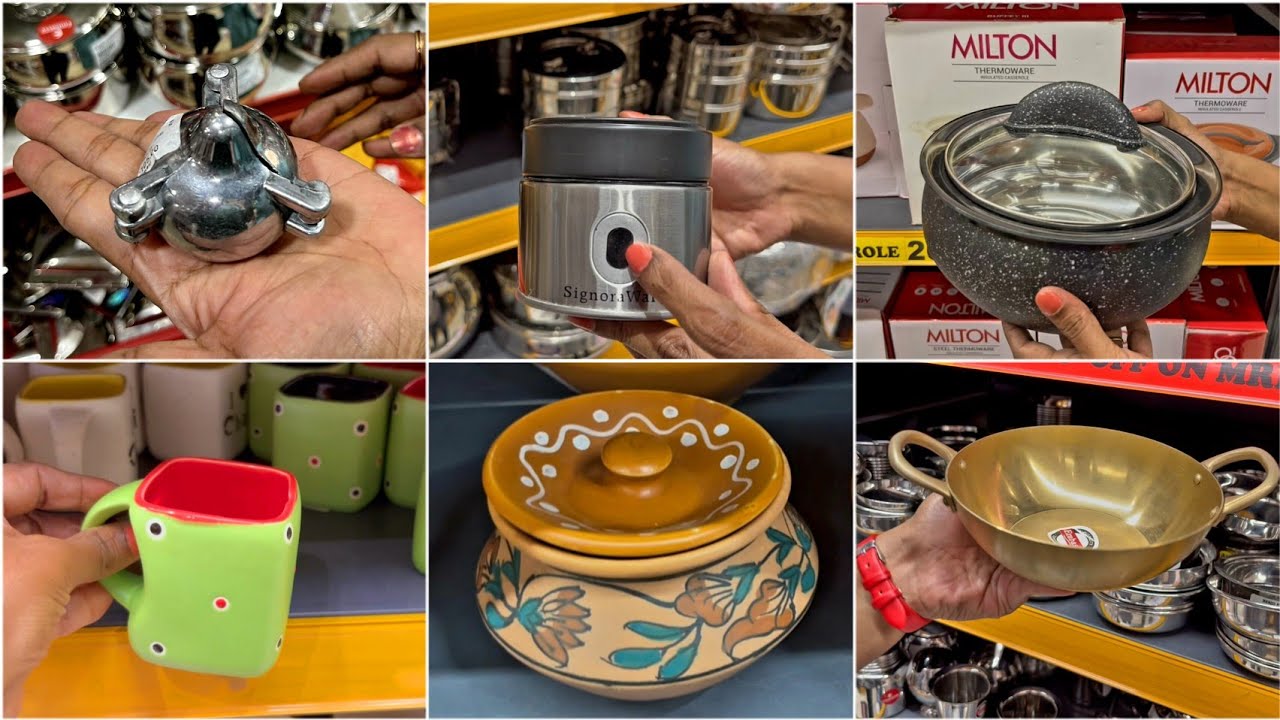Dmart latest kitchen-ware collection, storage containers, variety Ceramic, glass, steel items, decor