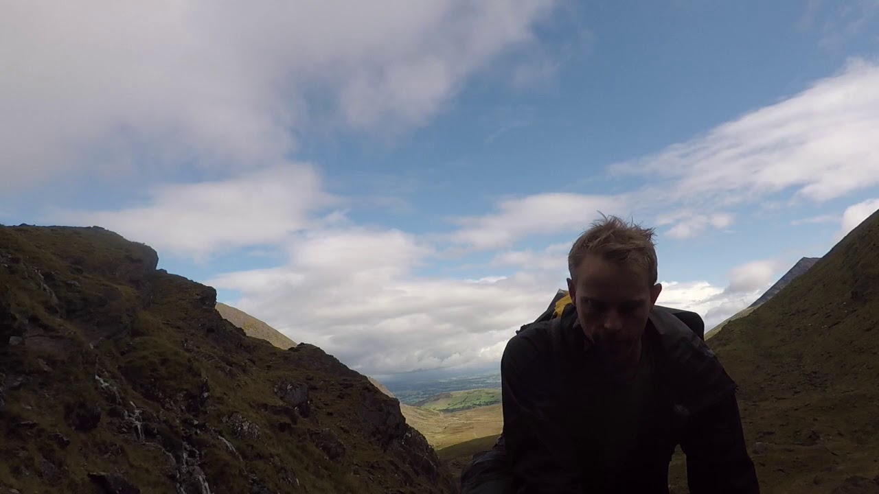 Climbing Devils Ladder, Carrauntoohil, Ireland