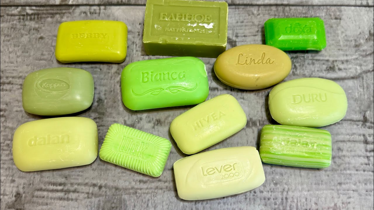 ASMR Soap/ cutting dry soap 💚/ резка сухого мыла 