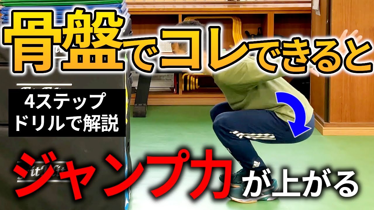 ジャンプ力を上げる骨盤の補強動作/瞬発力・爆発力トレーニング/打つ投げる動作にも役立つパワーの作り方