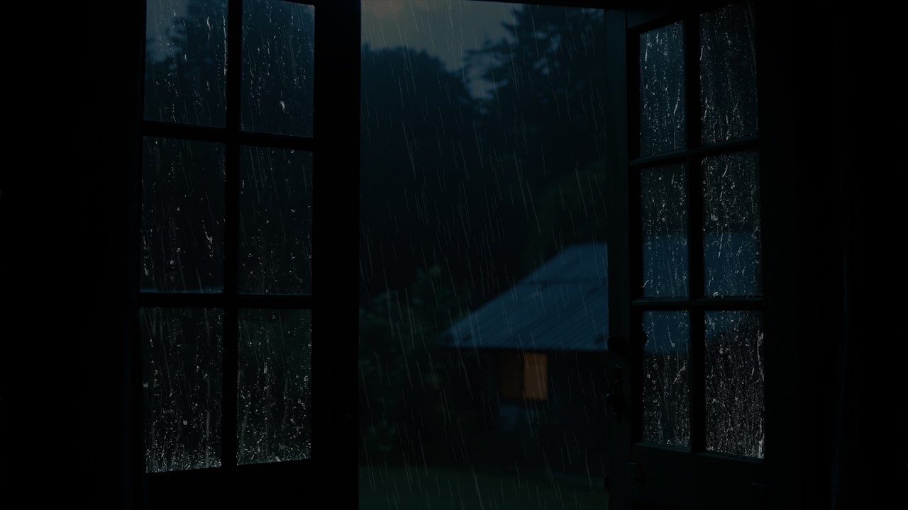 Heavy Rain through an Open Window | Deep Relaxation Sounds for Sleep and Focus