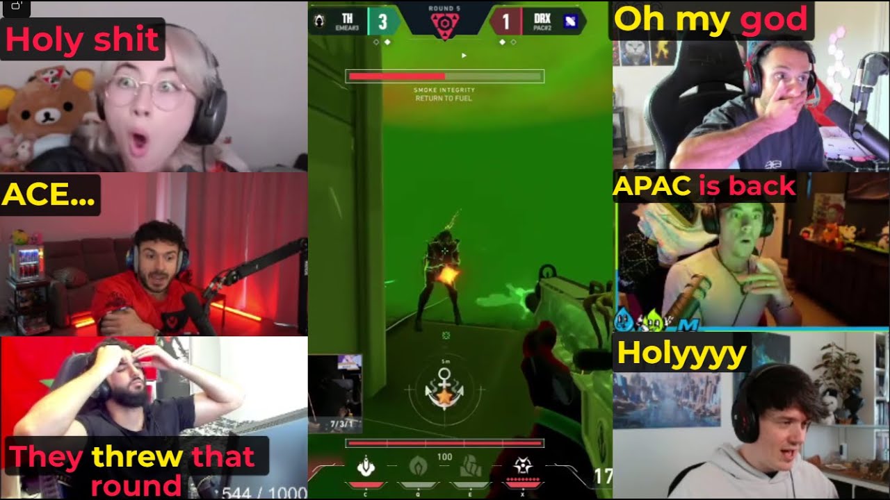 Valorant pros/streamers reacts to DRX Mako's 1v4 ACE CLUTCH against Team Heretics