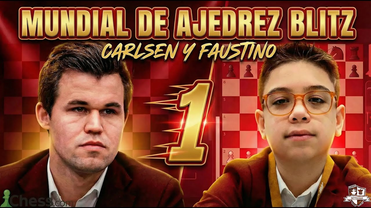 Magnus Carlsen y Faustino Oro! Resumen Brutal 1 del Campeonato del Mundo de Ajedrez Blitz 2025