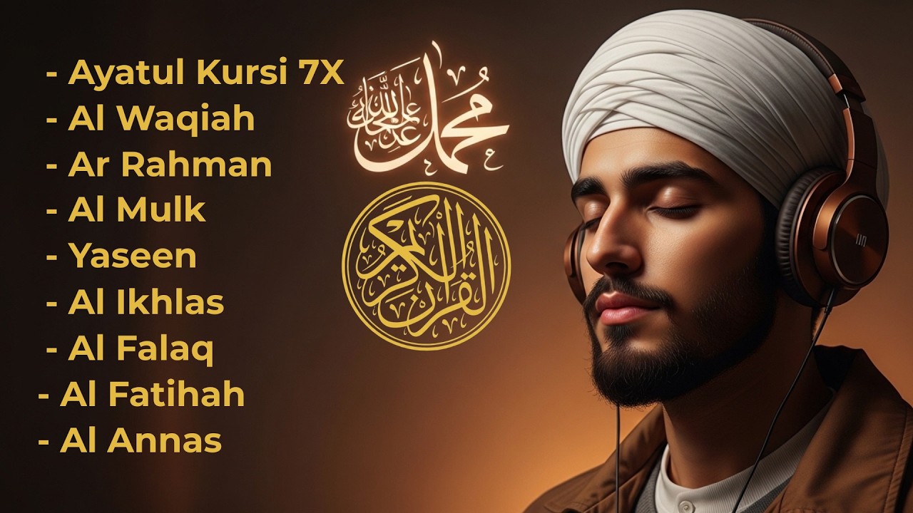 Magnifique Coran pour Dormir | Al-Fatiha, Ayat Al-Kursi, Yasin, Ar-Rahman – Récitation Relaxante